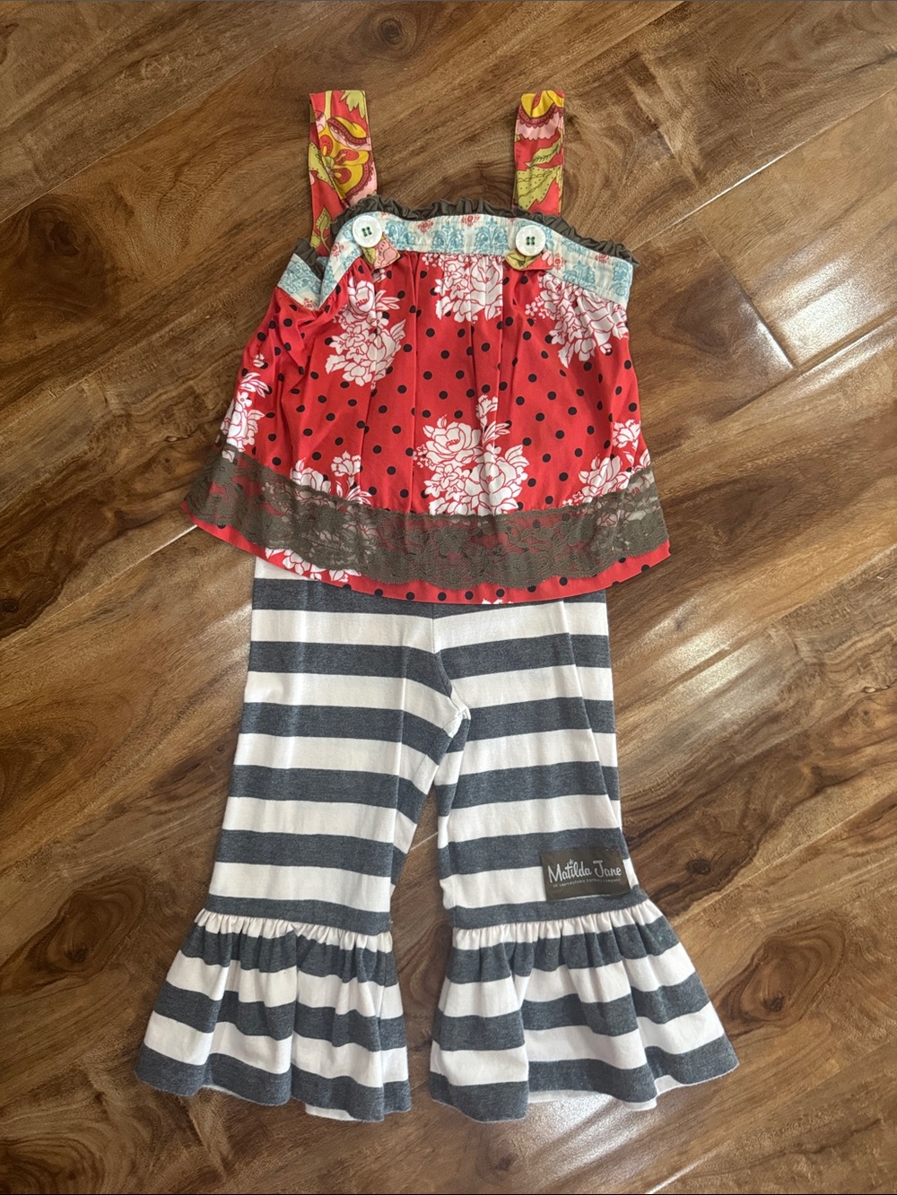Matilda Jane serendipity top and MJ leggings both size 2T
